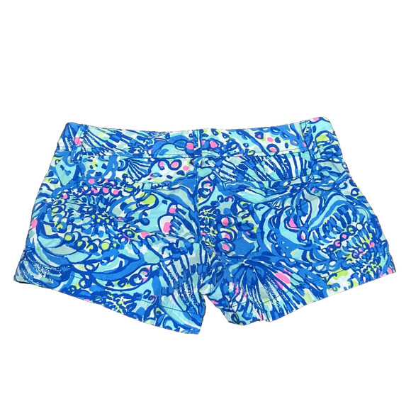 Lilly Pulitzer Women's Multicolor Floral Medium Wash The Walsh Shorts Size 0 - Picture 5 of 12